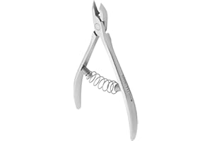 Staleks Pro Expert, Alicates Corta Cutícula Profesionales, Muelle Espiral, Cuchillas de 5 mm Afiladas a Mano de Acero Inoxidable, NE-91-5