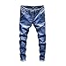 Produktbild Herren Hose Ronamick männer lang Trainingshose slim fit Freizeithose jeans Sporthose Jogginghose Sweatpants Winter Trousers Warm Sporthose Sweatpants(29, Hell blau)