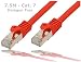 Produktbild Reulin® - 7.5m - CAT.7 Gigabit Ethernet Lan Netzwerkkabel (RJ45) - Für das Streaming - UHD Tv - IPTV - Satellitenempfänger - Android Box - Himbeere - Desktop Pc - Netzwerkdrucker Etc, Halogenfrei / 4 Paar Litzen / 10 Gbs / High Quality mit Gold Pin Connectors / Super Fast 600 MHz