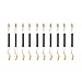 Gleader Lot of 10Pcs Double-ended Disposable Eye Shadow Applicators Lip Brush Beauty Tools