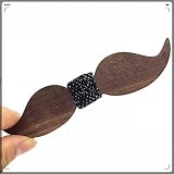 Material: madera maciza ZBPD la Corbata de Lazo de Madera de Los Hombres de la Boda del Pajarita de Madera Adulto del Bambú,Segundo,130 * 60 * 4 mm