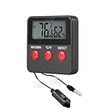 Puede grabar la diferencia de temperatura alta y baja y la diferencia de humedad después de comenzar, y el fuselaje viene con sensor de temperatura integrado.