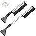 Price comparison product image CARGOOL Car Snow Brush Telescoping Auto Removal Tool Durable Car Ice Scraper for Windshield Glass, 2 Pack, Black and White