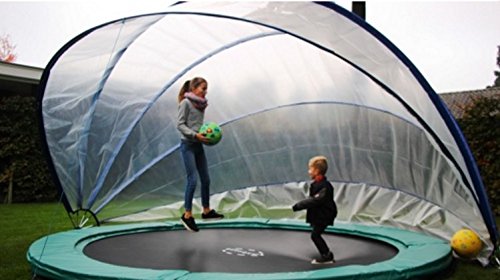 SunnyTent Rund Größe M, komplett, transparent, 440 x 440 x 220 cm. Ein Zelt für mehrere Zwecke, geeignet für Schwimmbäder, Eingegrabene Trampoline, Sandkästen, Gemüsegärten, Koi Karpfen, Jacuzzi,ESTM - 7