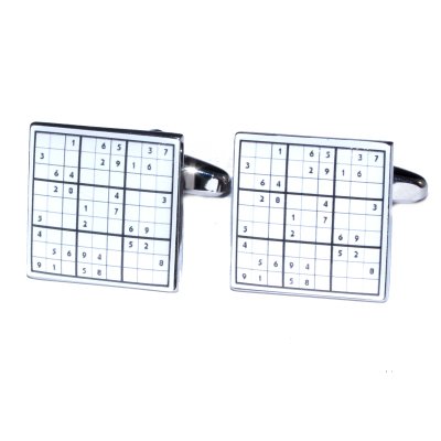 Preisvergleich Produktbild Sudoku Spiel Design Manschettenknöpfe