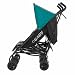 Obaby Apollo Black/Grey Twin Stroller and Black Footmuffs (Turquoise)