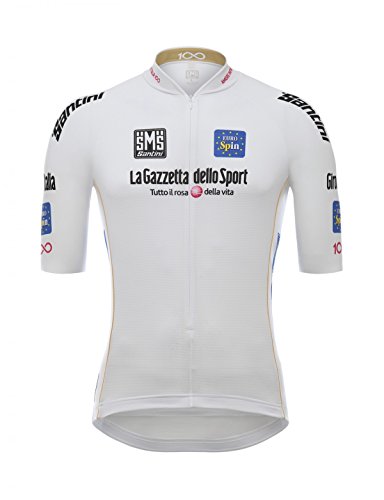 Santini - Giro d'Italia, camiseta de manga corta para hombre, Hombre, Giro d'Italia, Bianco, XL