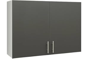 JD Greta 1000mm Kitchen Wall Cabinet with Doos – Wall Unit – Dark Grey Matt (Anthracite) – Modern Storage Cupboard