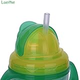 luerme 230 ml Süße Babys Kids Kinder Double Layer hitzebeständig Trinkbecher Stroh Trinken Flasche mit Griffen - 4
