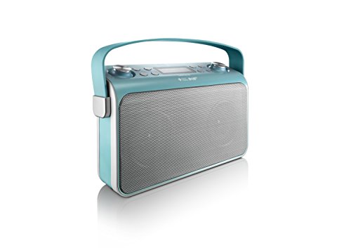 Preisvergleich Produktbild Lenco Lucille Retro Radio mit Bluetooth (5Watt RMS, UKW und DAB+, NFC Pairing, USB-Lader) blau