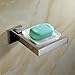 Produktbild Weare Home Tür Seife Wand Hartglas Edelstahl Chrom 14,8 * 13,5 * 5,5 cm-Porte Seife Dusche, Tür Seife Edelstahl, Seifenschale Salle de bain-Accessoires Badezimmer Design