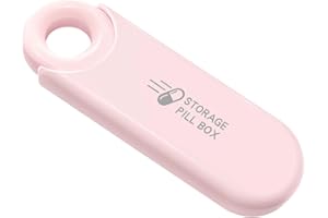Loomify Pastillero Portátil, Pastillero Pequeño de 3 Compartimentos, Pastillero Diario Portátil Organizador Pastillas, Pastillero de Viaje con Correa de Silicona, 1Pcs (Rosa)