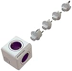allocacoc PowerCube DuoUSB ReWirable Travel Plugs, Reiseadapter & 4x Verteiler mit USB (2,1 A), 230V Schuko