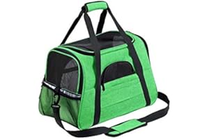 N&P Honhan Transparent Capsule Pet Travel Handbag for Puppies Dogs Cat Hand Carriers Bag with Two Side Ventilation Holes,Easy Carry for car Traveling.