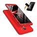Produktbild Samsung Galaxy J6 Plus Hülle + Panzerglas, LaiXin 360 Grad Handyhülle Ultra Dünn PC Plastik Anti-Kratzen Schutzhülle Schutz Case mit Displayschutzfolie für Samsung Galaxy J6 Plus 2018 - Rot