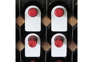 WINEWARE Etichette da Cantina - Collarini in Plastica di Identificazione per Bottiglie di Vino - Riutilizzabili - PLASTIC WINE TAG colore BIANCO - Set da 100 pz. - By EUPOSIA