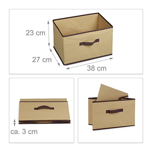 Relaxdays Regal Bambus mit Korb, 3 Ablagen, Holz Standregal, Badregal, Faltbox, HxBxT: 80 x 42 x 29 cm, natur braun - 5