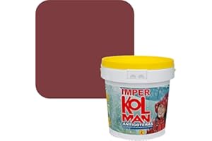 Revestimiento Impermeabilizante Imper Kolman. Caucho Elástico Impermeable Antigoteras. (4 litros, óxido rojo)