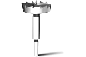 FIMIBUKE Mèche Forstner 44 mm pour bois,Foret à Ailettes Plates,longueur 90 mm avec tige ronde de 10 mm