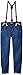 Dirkje Baby Boys 0-24m jeans trousers with suspenders Jeans, Blue (Jeans), 3 Years (Manufacturer size: 98)