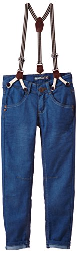 Dirkje Baby Boys 0-24m jeans trousers with suspenders Jeans, Blue (Jeans), 3 Years (Manufacturer size: 98)