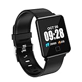 DJym Smart Watch Fitness Wristband Blood Pressure Armband Activity Tracker Waterproof IP67 mit Stopwatch, GPS, Pedometer, Step Counter für Kids Women Men