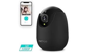 Telecamera wi-fi Interno senza fill, Netvue HD 1080P Videocamera Sorveglianza Wireless IP Camera con Visione Notturna, Audio Bidirezionale, Rilevamento Movimento, Compatibile con Alexa