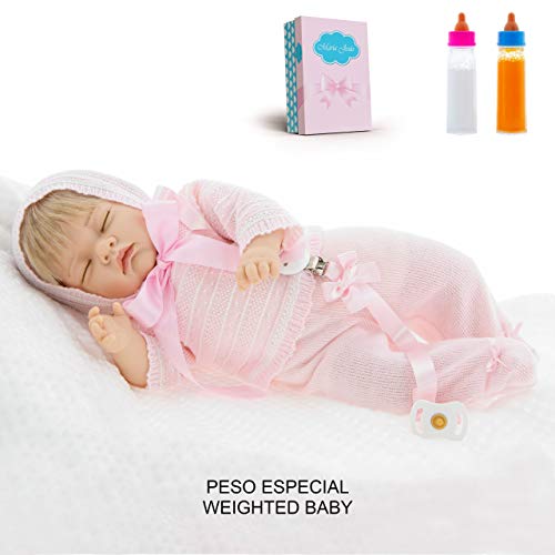 Maria Jesus Poupée Reborn, Bebe Reborn 45 cm bébé Reborn Bebe Reborn Fille Poupee Reborn Baby Born, 1,1 kg de Poids spécial