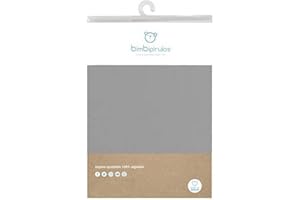 Pirulos Sábana Bajera Ajustable 100% Algodón para Cochecito de bebé de 40 x 80 cm/Sábana Bajera 40cm Coche Bebé , Color Gris
