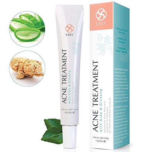Acne Cream with Aloe and Ginseng - Advanced Acne Removal Healthy Oil Balance With Natural Formula 1 oz