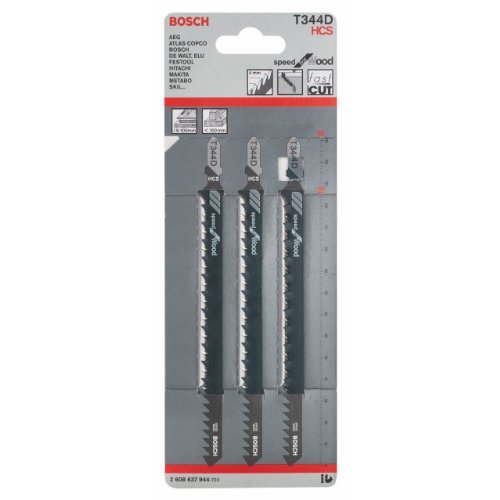 Bosch 2608637944 Stichsägeblatt 3 Stichsägeblätter T344D - 2