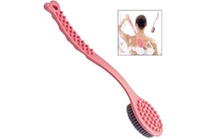 Cepillo de ducha de baño iwobi,Cepillo de espalda de ducha largo mango cepillo para limpieza de piel,exfoliante