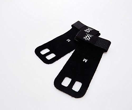 Suprfit Gymnastic Grips | Gymnastik Handschuh | Turn Riemchen | Hand Schutz | Crossfit Turnen Fitness WOD | Leder | Schwarz, Weiß oder Blau | XS bis XL