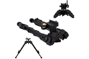 NC N/C 6-9 Zoll taktisches Gewehr Zweibein einstellbare Federrückstellung, verlängerte einstellbare Stabilität des Flachbetts, mit Adapter, verwendet für Schießstand, Jagd und Schießen