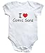 HippoWarehouse I LOVE COMIC SANS baby vest boys girls