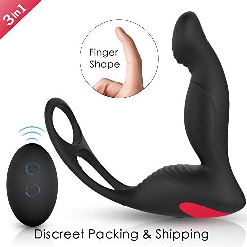 3 in 1 Vibrating Prostate Massager with 9 Mode Vibrating Wireless Remote Control Silicone Anal Sex Toys Vibrator for Men Butt Pl-UG Pros-Tate