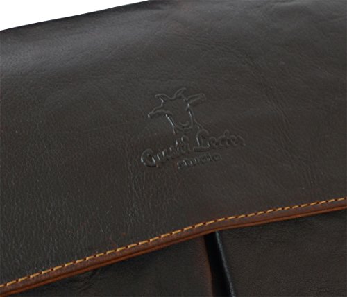 Gusti Leder studio „Geoffrey“ Laptoptasche 15,4 “ Collegetasche Unitasche Businesstasche Dokumententasche Aktentasche Dametasche Herrentasche Dunkelbraun 2B24-20-2 - 9