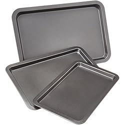 AmazonBasics Baking Tray Set, 3-Pieces