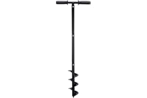 CO-Z 86cm Manual Post Hole Digger, Fence Post Auger for Gardening, Post Hole DiggerTools with 24cm Auger Drill Bit Extension Rods Handle, Post Hole Fence Manual Hand Drill Digger Earth Auger