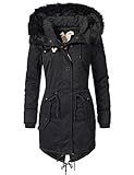LOOK: Stylischer, langer Baumwoll Wintermantel mit Kapuze und angesagtem Schwalbenschwanz-Schnitt