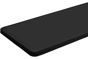 Roucerlin Rectangle Picnic Table Cover, Polyester Elastic Fitted Tablecloth for 4 Feet Folding Tables, Waterproof Outdoor Table Cloth for Camping Party Patio Card Essentials (Black, 30" x 48")