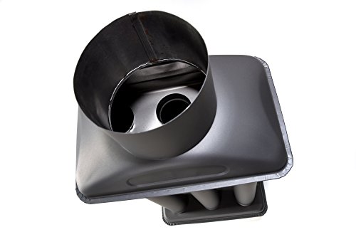 acerto Abgaswärmetauscher 150x900mm anthrazit ✓ Energie sparen ✓ Leichte Reinigung ✓ Einfacher Einbau | Warmlufttauscher, Rauchgaskühler zum Nachrüsten | Kaminrohr, Abgasrohr, Ofenrohr für Öfen, Kamine, Holzkessel | Rauchrohr aus Stahlblech (150x900mm; 0.6) - 3