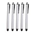 Produktbild Connect Zone weiß - 5er Pack Hochwertig HQ, HOHE KAPAZITIVER eingabestift BERÜHRUNG FÜR IPAD 1, 2 Neu Apple & 3, 4, mini, iPhone 5 5. 5G, 4 4S, 3GS, IPOD TOUCH 3 - 4, Samsung Galaxy TAB2 10.1 S3 i9300 - S2 i9100, ACE S5830 - HTC, Tablet PC, Asus Tabletten, Advent, Galaxy, Blackberry Playbook & Handys, Smart-phones, Android, PC, Nokia, LG, Sony Ericsson, Nexus, Fire, Kindle und alle anderen Bildschirme Geräte - Universal Stift Touchscreen