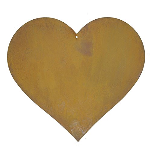 großes Rost Herz 20 cm x 19 cm zum Hängen schlicht