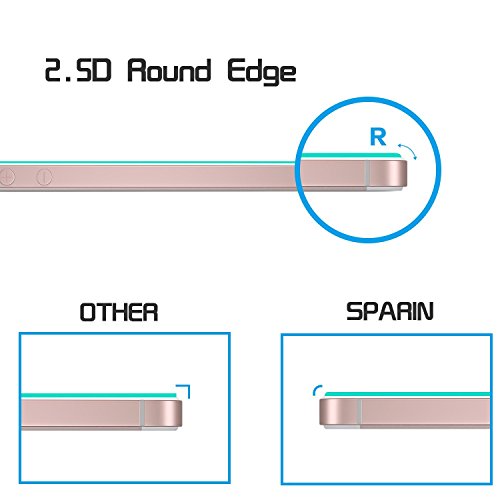 [2 Pack] SPARIN iPhone 7 Screen Protector [NOT Edge to Edge], Tempered Glass Screen Protector for iPhone 7 with [Lifetime Warranty] [Bubble Free Install] [2.5D Curved Edge] [HD Clear] for iPhone 7 / 6s / 6.