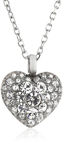 Fossil Damen-Kette mit Anhnger Edelstahl Zirkonia wei 45 cm - JF01207040