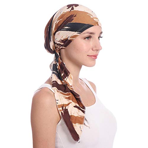 Preisvergleich Produktbild Cathy02Marshall Damen Elegante Schnee Spinnen Weich Chemo Turban Mütze Kopftuch für Chemotherapie,Krebs,Haarverlust