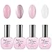She Goldilocks Long Lasting Soak Off Nail Polish | 4 bottles with 15ml each of UV Gel Polish | Colors Set (Innocent in Pink)
