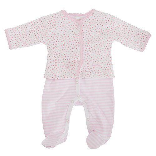 Baby Girls Sleepsuit And Cardigan 2 Piece Set (Prem) (Pink)