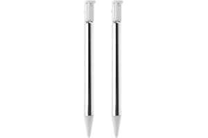 Gamer Gear Stylet 3DS - Blanc - Lot de 2 Stylets Double Fonction - Pointe Fine Extensible pour Contrôle des Jeux Vidéo
